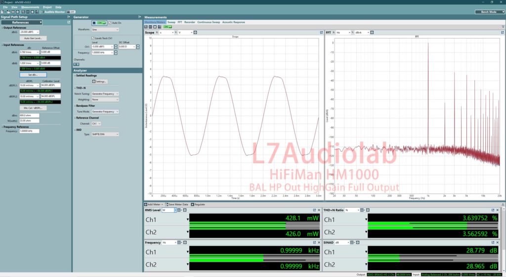 HifiMan HM1000 USBin BALHP Out HighGain MAX